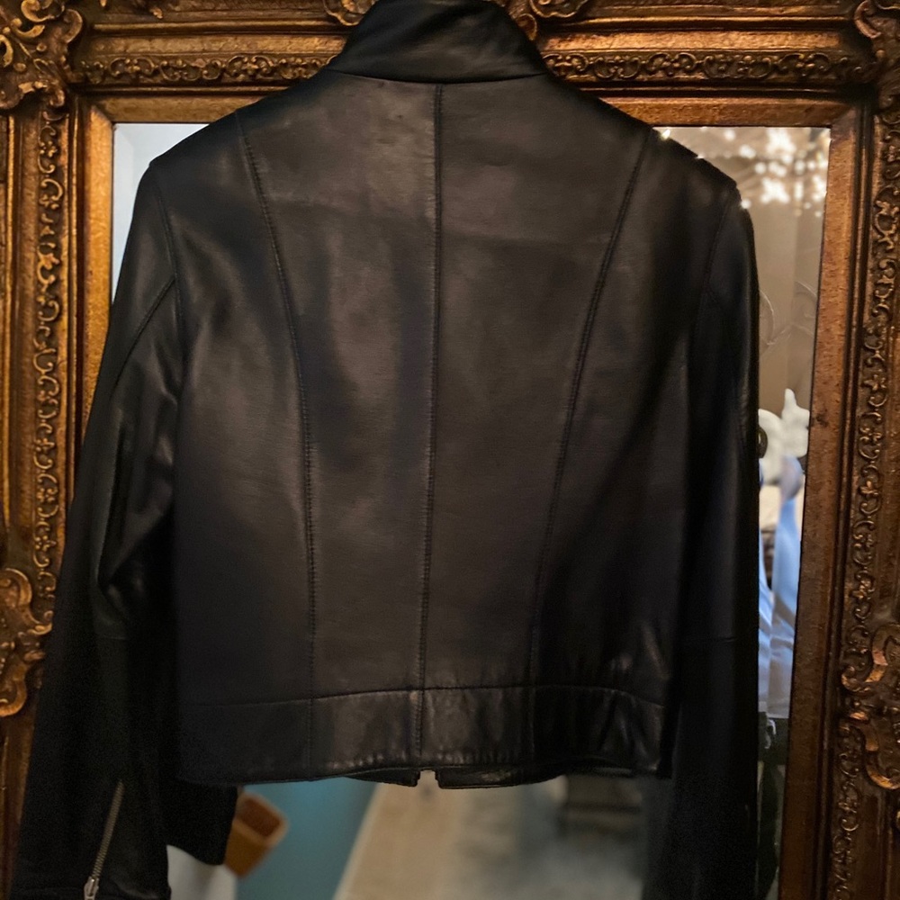 BLACK LEATHER JACKET - Picture 3 of 8